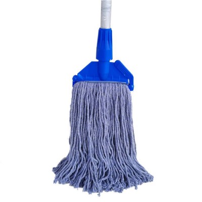 2022 Hot Sale Blue Cut Out String Wet Mop Heavy Duty Cotton Household Mop Head Refill