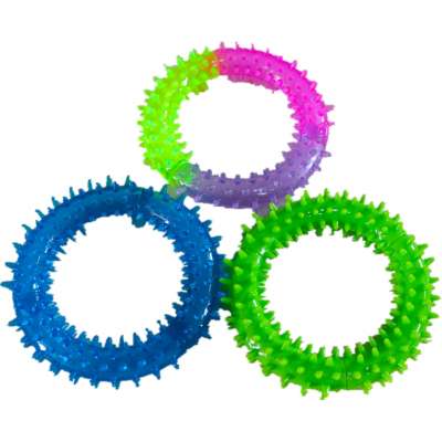 Tricolo reco friendly TPR Thorn Ring Teeth Durable Non-Toxic dog cat Outdoor Toys